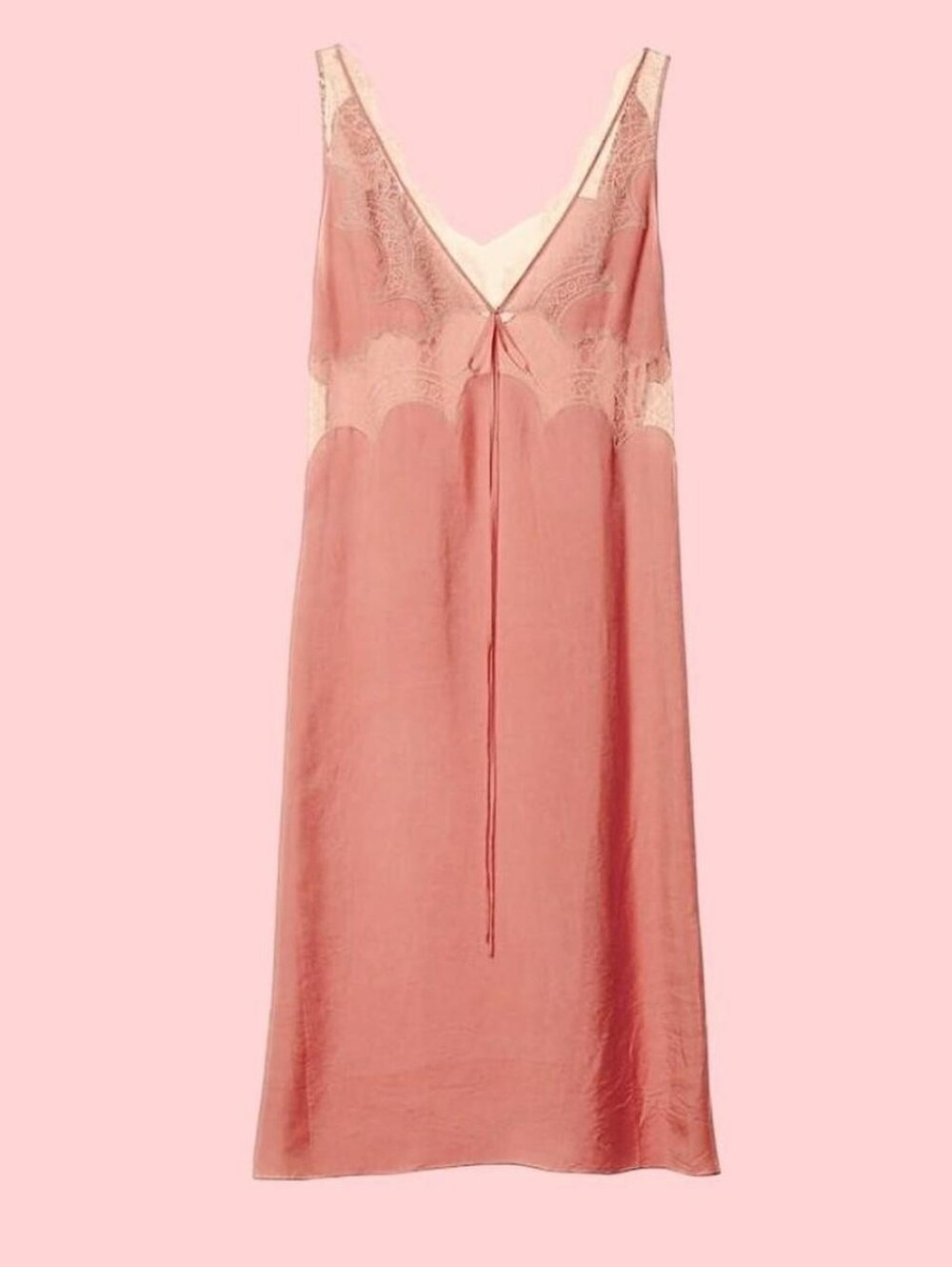 Zara by Willy Chavarria peach pink lace trim Lingerie-style slip dress sz XS - Picture 4 of 5